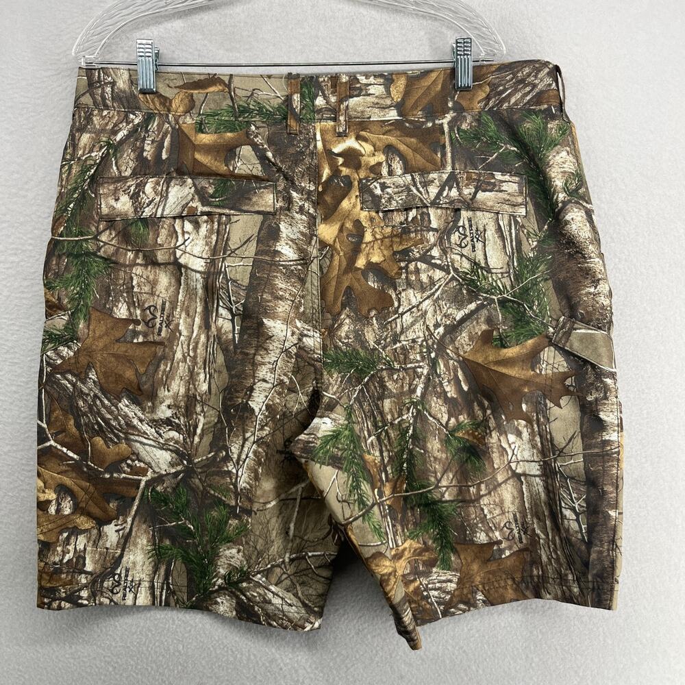 REALTREE Shorts Mens L Camo Xtra 10" Lightweight Ripstop Hunting Hiking Brown - Picture 2 of 12